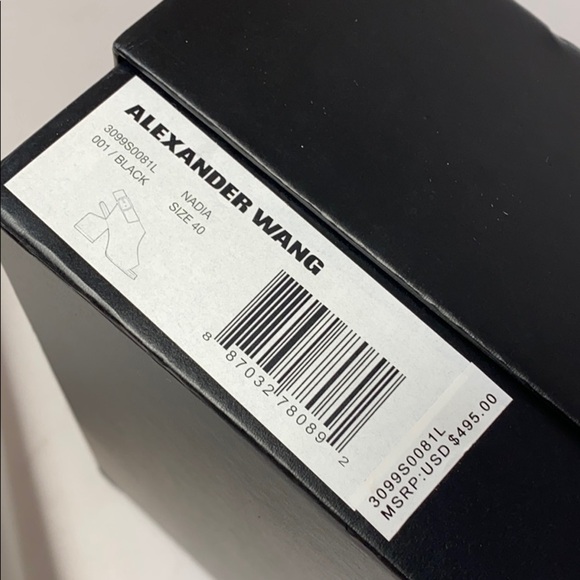 Alexander Wang Nadia black suede peep toe booties - Picture 7 of 8